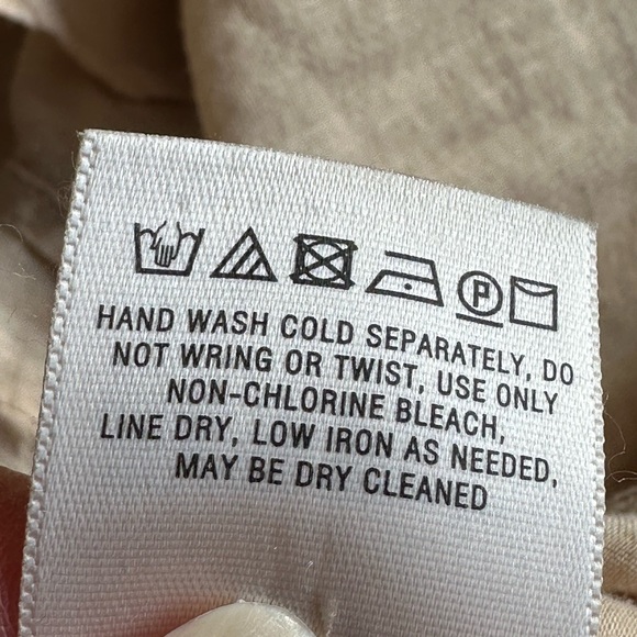 Anthropology Holding Horses CottonTan Blouse Sleeves shoulder & Back Lace SZ XS - Picture 13 of 16